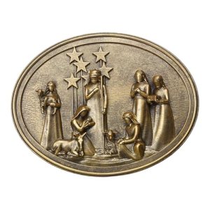 Framed Christmas Wall Art with Nativity Scene Indoor 3D