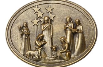 Framed Christmas Wall Art with Nativity Scene Indoor 3D