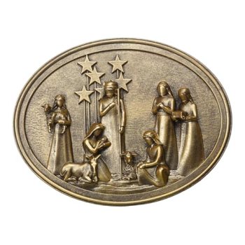 Framed Christmas Wall Art with Nativity Scene Indoor 3D