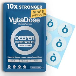 Vytadose Deeper Sleep Patches for Adults – 10mg Melatonin Patches – Non-Groggy