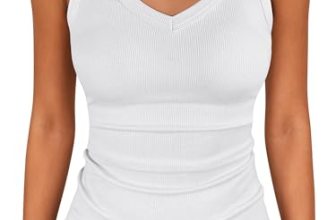 ANRABESS V Neck Tank Tops for Women Ribbed Knit Camisole 2026 Summer Casual Slee