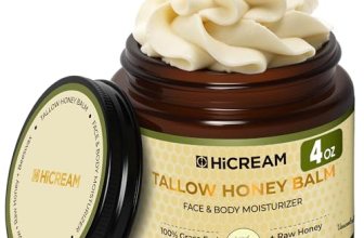 Hicream Beef Tallow for Skin, Beef Tallow and Honey Balm