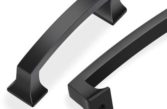 Lardmon 3 Pack 3 Inch(76mm) Hole Center Matte Black Modern Cabinet Pulls Solid A