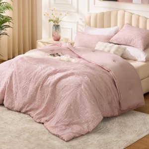 BEDELITE Blush Pink Queen Comforter Set