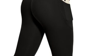 Heathyoga Capri Leggings with Pockets for Women Tummy Control Knee Length Leggin