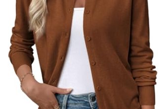 EVALESS Cardigan Sweaters for Women Lightweight Trendy Long Sleeve Lapel Collar