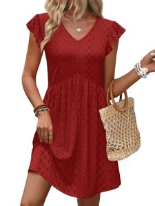 Cruise Outfits for Women Summer Sundress Spring Outfits Valentine Red Casual Dre