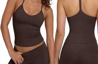 SUUKSESS Women Sexy Racerback 2 Piece Workout Sets V Neck Y Back Padded Sports B