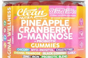Wet Works Women’s Vaginal Probiotic Gummies Pineapple Cranberry Folic Acid D-Man