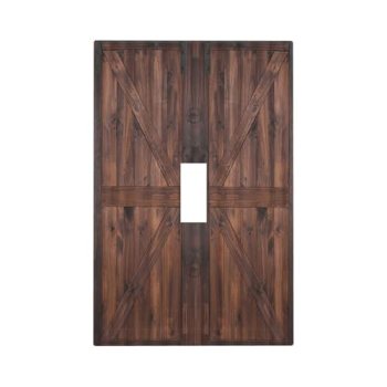 Yijikjy Decorative Light Switch Cover Plate Vintage Brown Farmhouse Barn Door 1