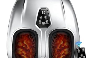 Musugy Foot Massager, Shiatsu Foot Massager Machine with Heat & Vibration & Comp