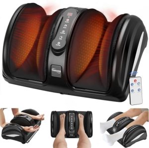 TISSCARE Foot Massager for Neuropathy: Shiatsu Feet Massager with Heat for Plant