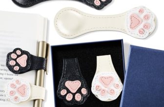 2Pcs Magnetic Leather Bookmarks with Gift Box Magnetic Pen Holder Book Marks Cli