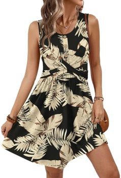 OFEEFAN Summer Dresses for Women Hawaiian Dresses for Women Tropical Vacation Ou