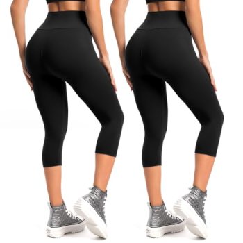 Leafigure 2-Pack Capri Leggings for Women