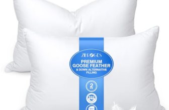 zibroges Feather Pillows Queen Size Set of 2