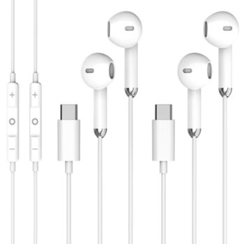 USBC Headphones for iPhone 17 16 15，for Apple Headphones Wired with Microphone &