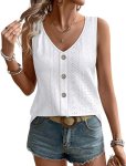 WIHOLL Tank Top for Women Trendy Flowy Beach Vacation Clothes Sleeveless Womens