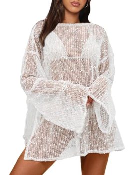Gleeneat Crochet Coverups for Swimwear Women Swimsuit Bathing Suit Beach Bikini