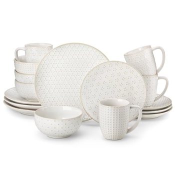 MALACASA 16 Pieces Dinnerware Sets