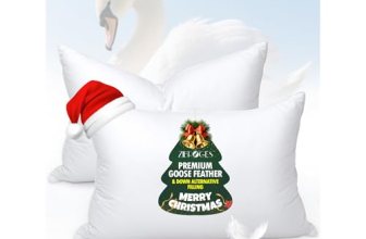 zibroges Goose Feather Pillows Queen Size Pack of 2