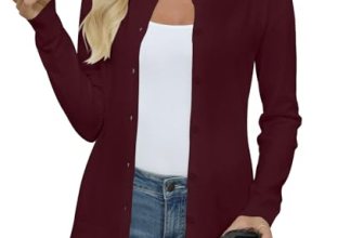 Yincro Women’s Lightweight Crewneck Cardigan Long Sleeve Soft Knit Cardigans Swe