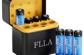Flla Rechargeable AA Lithium Batteries 8 Pack 1.5V 4255mWh Constant Output 2000+