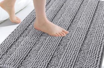 Grandaily Chenille Striped Bathroom Rugs 30×20