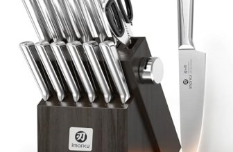 imarku Knife Kitchen Sets, Japanese Stainless Steel 14 Pcs Knife Block Set