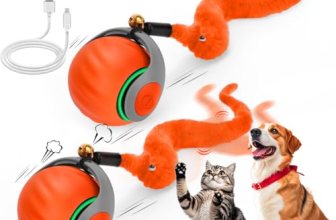 2PCS Interactive Cat Toy Ball with Feather Tails