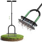 seasky Lawn Aerator, Manual Lawn Aerator Tool with Padded T-Handle