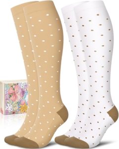 Cotton Compression Socks for Women Men 20-30mmHg Knee High Support Socks Circula