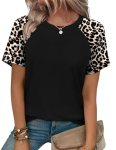 Womens Summer Tops School Spring Outfits for Teachers Summer Short Sleeve Loose