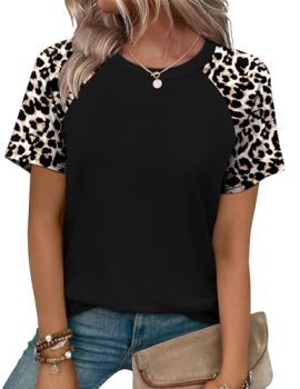Womens Summer Tops School Spring Outfits for Teachers Summer Short Sleeve Loose