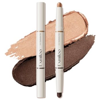 exmiloo Cream Eyeshadow Stick – 2-in-1 Dual-Ended Shimmer Eye Shadow Stick