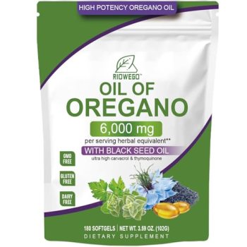RIOWEGO Oil of Oregano Softgels with Black Seed Oil