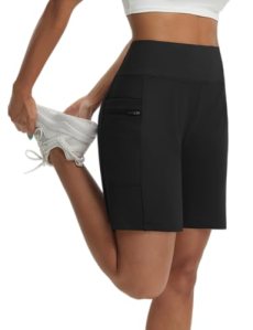 baleaf Women’s Bermuda Shorts Athletic Running Shorts Quick Dry High Waisted Wor