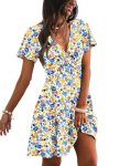 RUMIA Spring Dresses for Women 2026 Casual Wrap V Neck Lightweight Vacation Summ