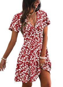 RUMIA Dresses for Women 2026 Elegant Classy Red Summer Wedding Guest Dress Mom O