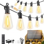Brightown 52FT Solar String Lights Outdoor Waterproof