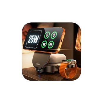 LISEN [Ultra-Fast 25W] 3-in-1 Charging Station for Apple