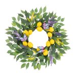 U’Artlines 24 Inch Lemon Wreath for Front Door