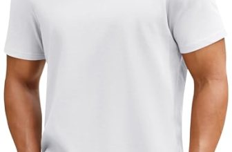 COOFANDY Tee Shirts Mens 100% Cotton White T Shirts White Tee Shirts Casual