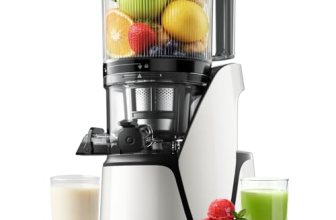 EanOruus Juicer Machines, 3-in-1 Cold Press Juicer with 6.5″ Extra Large Chute