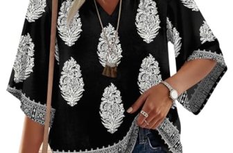 WIHOLL Summer Boho Tops for Womens Clothing Plus Size Beach Vacation Cover Ups C