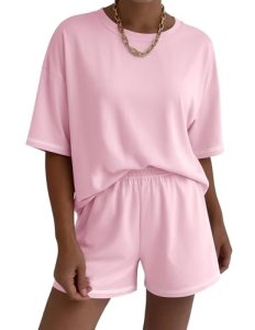 Ekouaer Lounge Sets for Women 2 Piece Shorts Pajama Sets Moisture Wicking Casual
