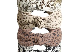 Jseng 3PC Handmade Knotted Headband Cloth Cross Top Knot Headbands Elastic Hair
