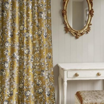 StangH Mustard Yellow Velvet Curtains 84 inches Long