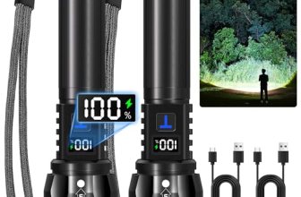 TrixHub Rechargeable LED Flashlights High Lumens 2Pack