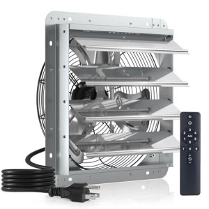 Amico 18 Inch Shutter Exhaust Fan with Remote